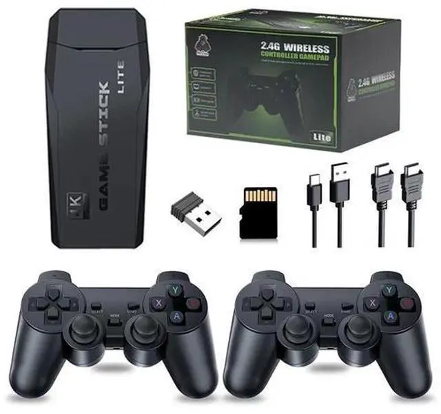 Alt view image 6 of 7 - 4K HDMI Retro Game Console Output Plug and Play 20000+ Game Gamepad Controllers
