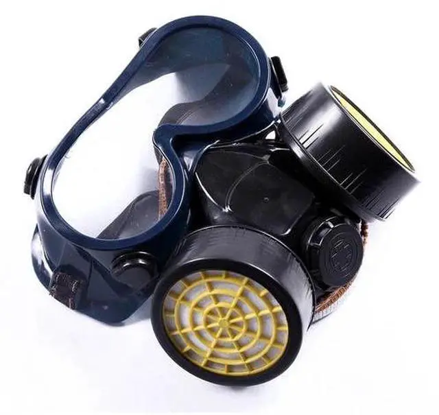 Alt view image 5 of 6 - Emergency Survival Safety Respiratory Gas Mask Goggles &2 Dual Protection Filter