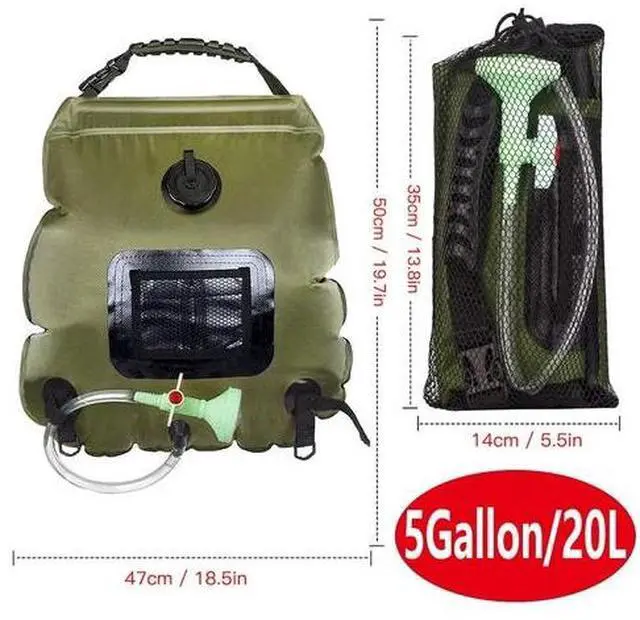 Alt view image 3 of 5 - Solar Shower Bag 5 gallons/20L Solar Heating Camping Shower Bag for Camping