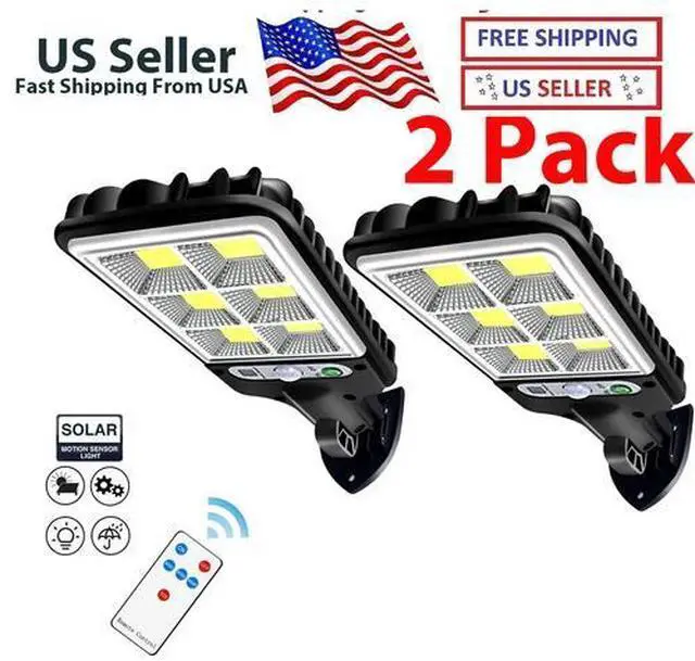 Main image of 2PCS Outdoor Solar Wall Light LED Motion Sensor Bright Flood Street Lamp 3 Modes