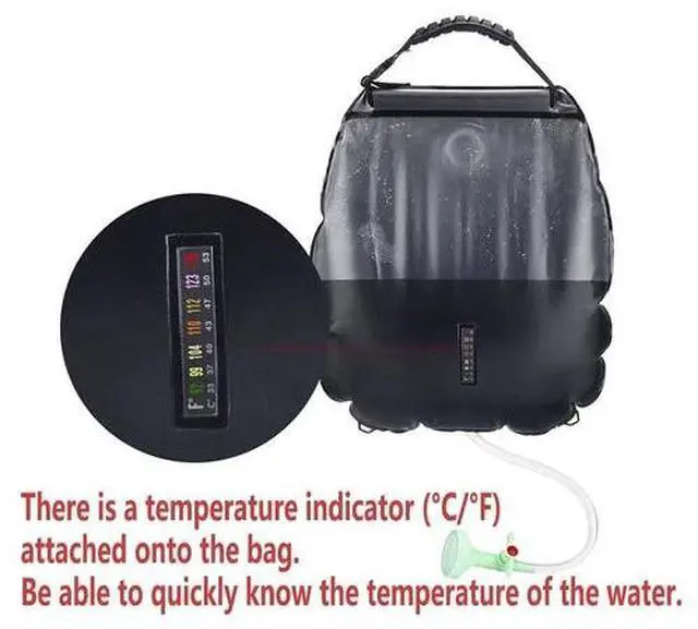 Alt view image 4 of 5 - Solar Shower Bag 5 gallons/20L Solar Heating Camping Shower Bag for Camping