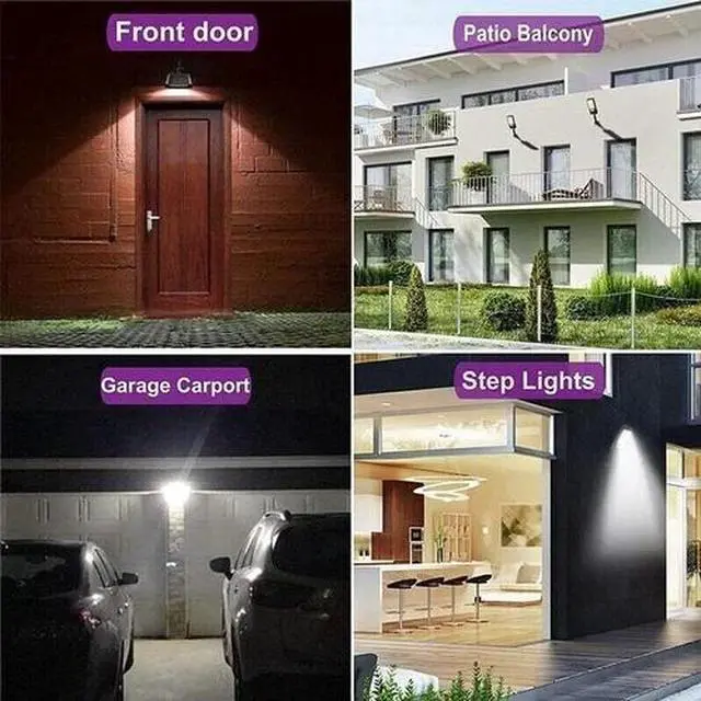 Alt view image 2 of 7 - 2PCS Outdoor Solar Wall Light LED Motion Sensor Bright Flood Street Lamp 3 Modes