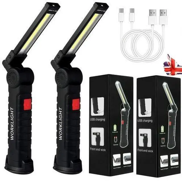 Alt view image 2 of 6 - COB Work Light Rechargeable LED Magnetic COB Inspection Torch, Type-C Cordless
