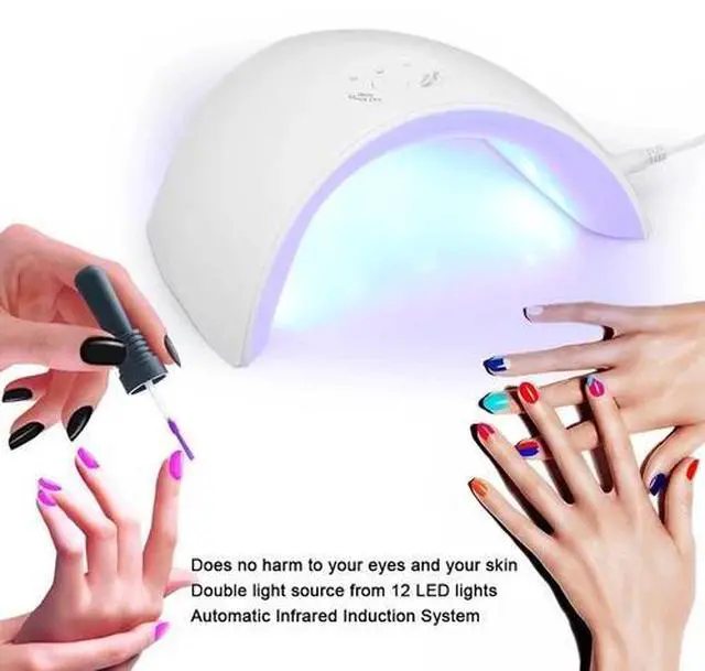 Alt view image 2 of 7 - 36W LED UV Nail Polish Dryer Lamp Gel Acrylic Curing Light Spa Professional Kit