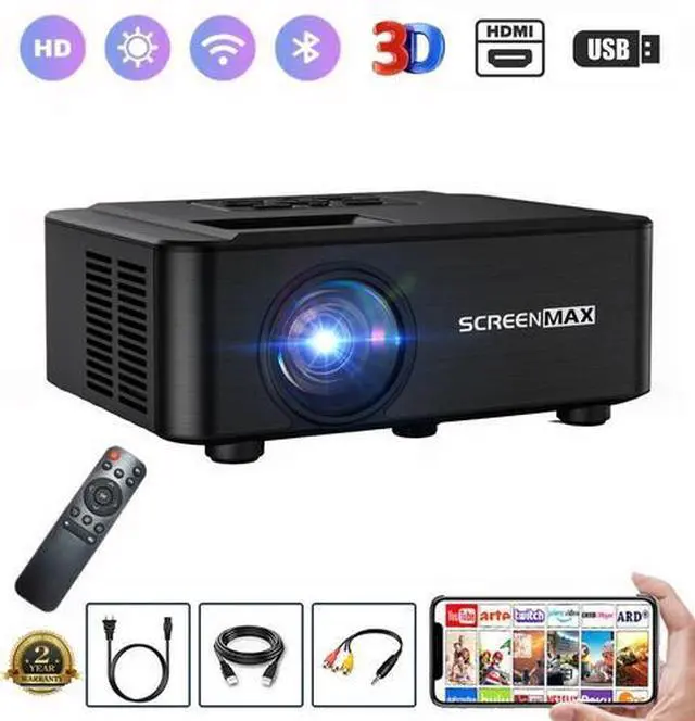 Main image of 4K Projector 50000LMS 1080P 3D 5G WiFi Bluetooth Video Home Theater 230" Display