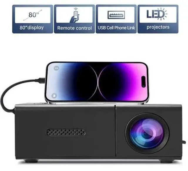 Main image of Mini Projector LED HD 1080P Home Cinema Portable Office Theater Movie Projector