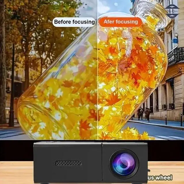 Alt view image 7 of 7 - Mini Projector LED HD 1080P Home Cinema Portable Office Theater Movie Projector