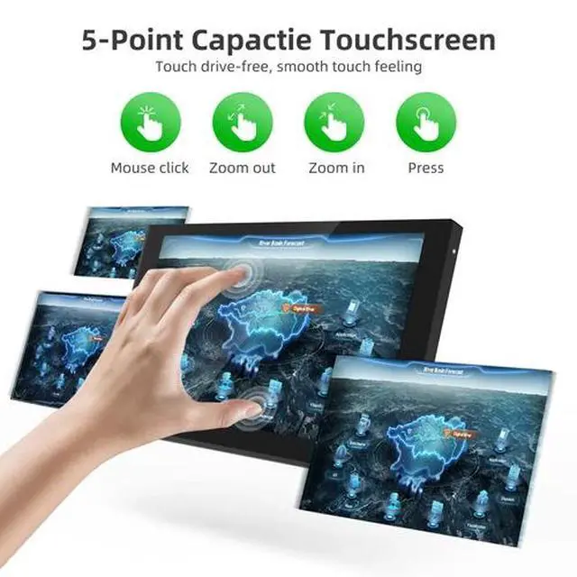Alt view image 4 of 7 - 7 inch Touch Screen IPS LCD Display Mini HDMI Portable Monitor 1024x600 fr Rasp