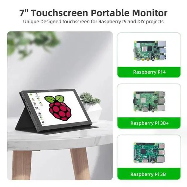 Alt view image 6 of 7 - 7 inch Touch Screen IPS LCD Display Mini HDMI Portable Monitor 1024x600 fr Rasp