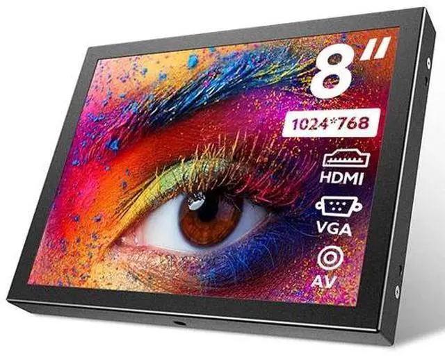Main image of EYOYO 8" Mini Monitor 1024x768 LCD Screen Display HD/VGA/BNC/AV Video for CCTV