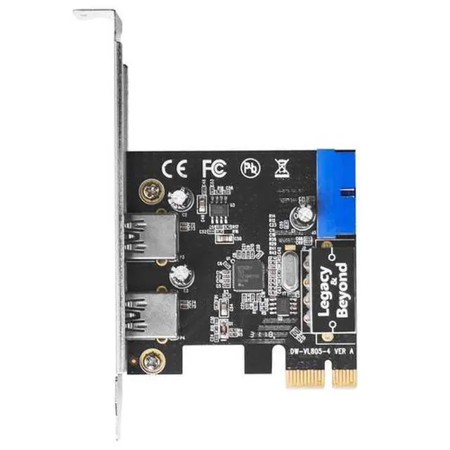 Alt view image 2 of 4 - SIIG USB 3.0 4-Port (2-Ext plus19-pin header) PCIe Host Card (LB-US0214-S1)