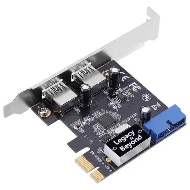 Alt view image 3 of 4 - SIIG USB 3.0 4-Port (2-Ext plus19-pin header) PCIe Host Card (LB-US0214-S1)