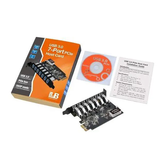 Alt view image 6 of 6 - SIIG USB 3.0 7-Port External PCIe Host Adapter - Supports UASP (LB-US0514-S1)