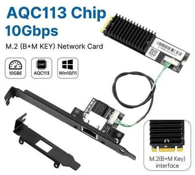 Main image of AQC113 M.2 B+M 10GbE Network Card to RJ45 Ethernet Network Adapter for Desktop