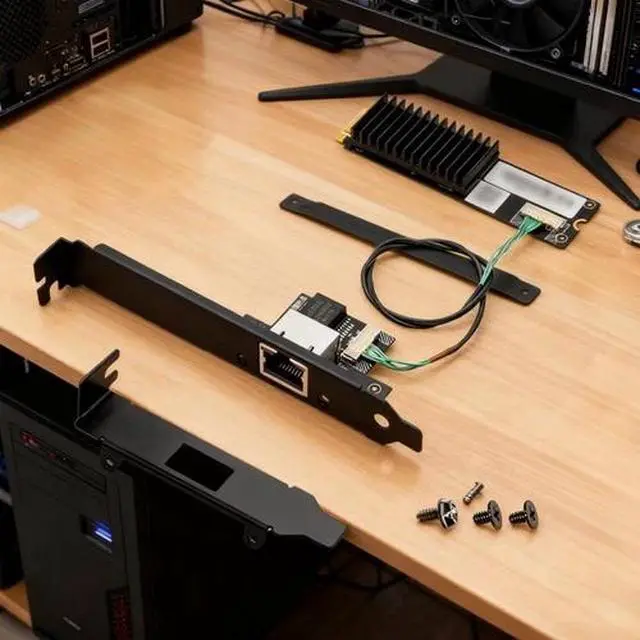 Alt view image 2 of 7 - AQC113 M.2 B+M 10GbE Network Card to RJ45 Ethernet Network Adapter for Desktop