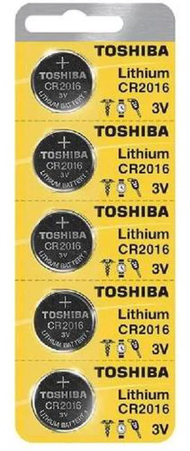 Main image of 5 x New Original Toshiba CR2016 CR 2016 3V LITHIUM BATTERY BR2016 DL2016