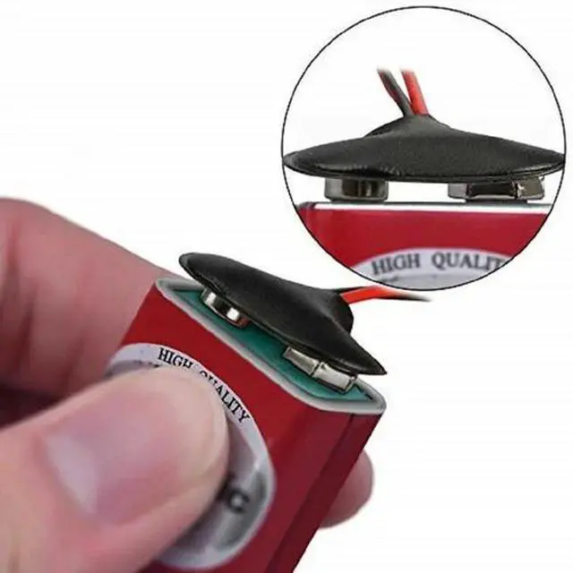 Alt view image 4 of 7 - New Pack of 2x 9V Battery Connector Snap Clip Wire Connector Lead Holder T Type