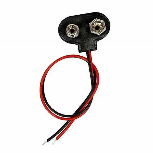 Alt view image 5 of 7 - New Pack of 2x 9V Battery Connector Snap Clip Wire Connector Lead Holder T Type
