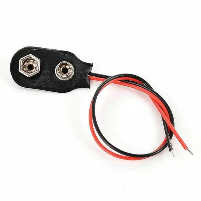 Alt view image 6 of 7 - New Pack of 2x 9V Battery Connector Snap Clip Wire Connector Lead Holder T Type