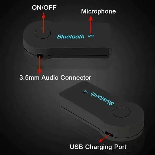Alt view image 5 of 6 - Lot of 1000 Wireless Bluetooth Receiver 3.5mm AUX Audio Stereo Music Car Adapter