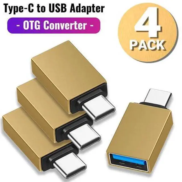 Main image of 4 Pack USB-C 3.1 Male to USB A Female Adapter Converter OTG Type C Android Phone