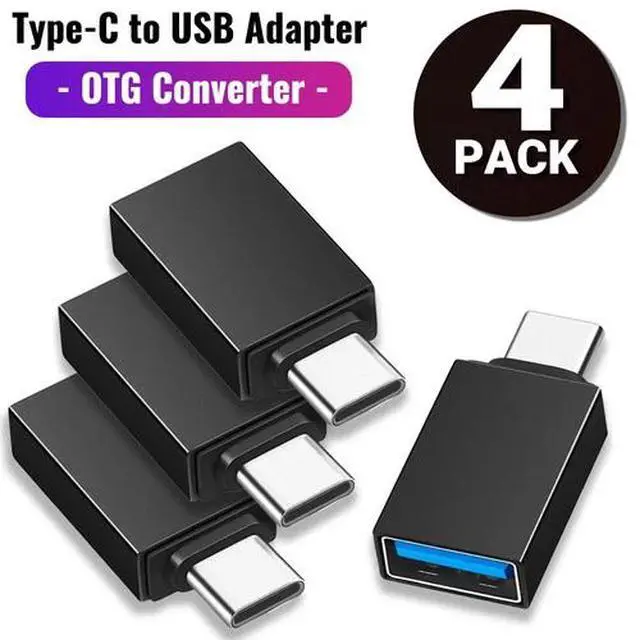Alt view image 2 of 7 - 4 Pack USB-C 3.1 Male to USB A Female Adapter Converter OTG Type C Android Phone