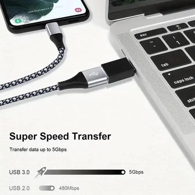 Alt view image 4 of 7 - 4 Pack USB-C 3.1 Male to USB A Female Adapter Converter OTG Type C Android Phone