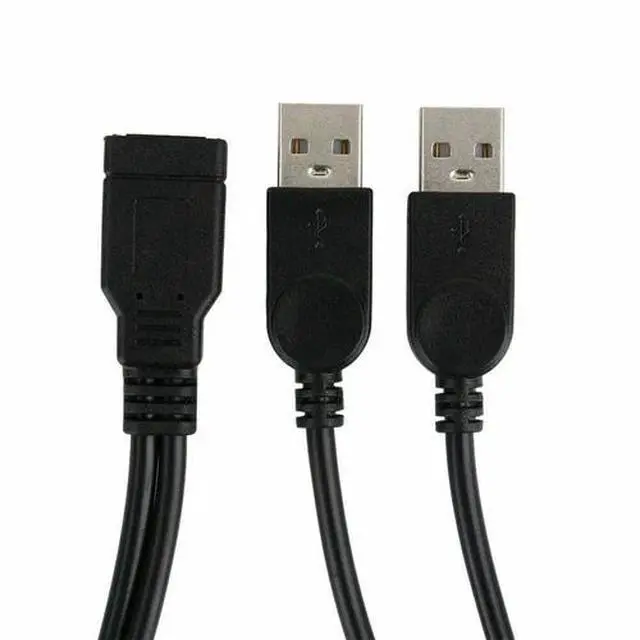 Alt view image 7 of 7 - USB 2.0 Female to 2 Dual USB Male Power Adapter Y Splitter Cable Cord Connector