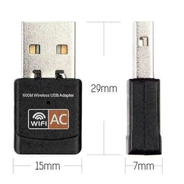 Alt view image 6 of 7 - AC600 Mbps Dual Band 2.4/5Ghz Wireless USB Mini WiFi Network Adapter 802.11