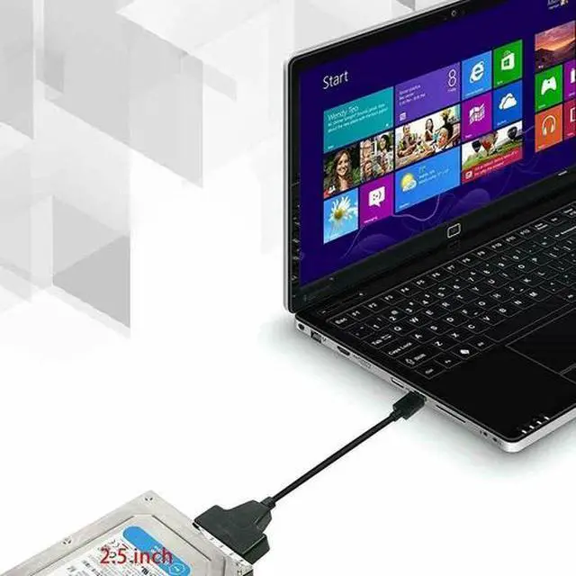 Alt view image 3 of 7 - USB 3.0 to 2.5" SATA III Hard Drive Adapter Cable/UASP -SATA to USB3.0 Converter