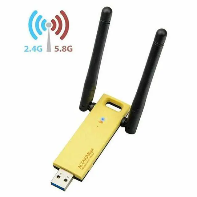 Alt view image 2 of 4 - USB 3.0 1200Mbps Long Range AC1200 Dual Band 5GHz Wireless WiFi Adapter Antennas