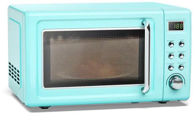 Main image of ARLIME Retro Microwave 0.7Cu.ft, 700 Watt Countertop Microwave with 5 Micro Power Defrost & Auto Cooking Function, LED Display, Child Lock, Small Microwave for Kitchen, RV, Dorm (Green)