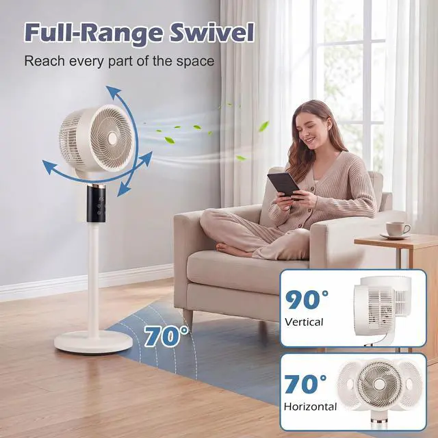 Alt view image 4 of 7 - ARLIME Pedestal Fan, Quiet Standing Fan with Remote Control