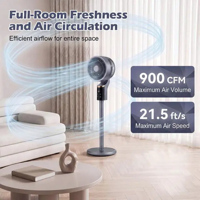 Alt view image 2 of 7 - ARLIME Pedestal Fan, Quiet Standing Fan with Remote Control