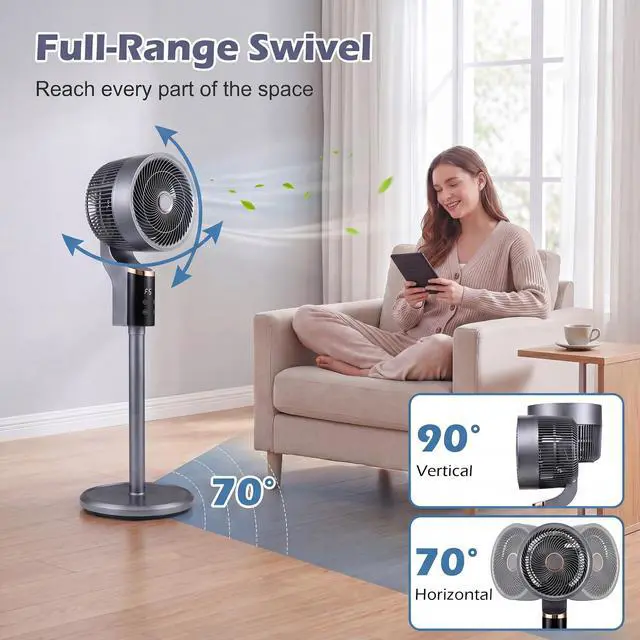 Alt view image 4 of 7 - ARLIME Pedestal Fan, Quiet Standing Fan with Remote Control