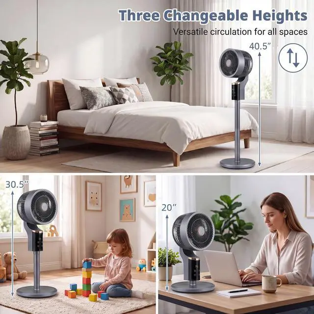 Alt view image 6 of 7 - ARLIME Pedestal Fan, Quiet Standing Fan with Remote Control