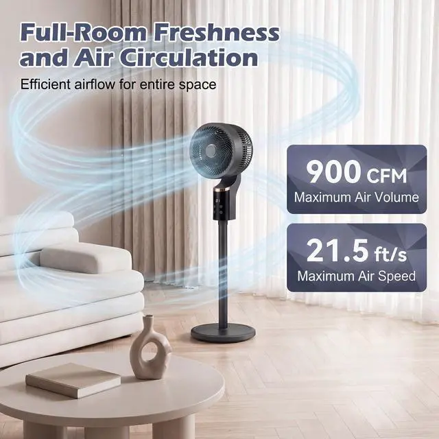 Alt view image 2 of 7 - ARLIME Pedestal Fan, Quiet Standing Fan with Remote Control