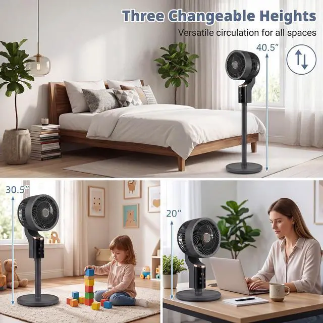Alt view image 6 of 7 - ARLIME Pedestal Fan, Quiet Standing Fan with Remote Control