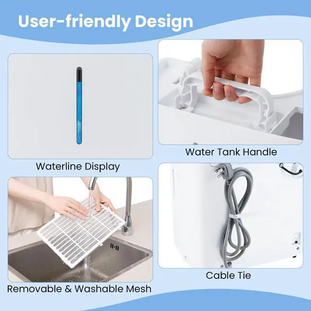 Alt view image 7 of 7 - ARLIME 94.5 Pints Dehumidifier for Home, 6000 Sq.Ft Dehumidifier w/24H Timer, LED Display, Child Lock, Drain Hose& Auto Defrost for Bedroom Basement Garage Office (94.5 Pints)
