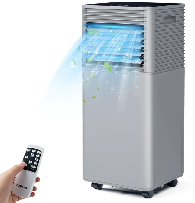 Main image of ARLIME Portable Air Conditioners, 8000 BTU Air Unit Cools up to 230 sq. ft. Freestanding Air Cooler w/Fan & Dehumidifier, Remote Control, Window Mount Kits for Home Office, Gray