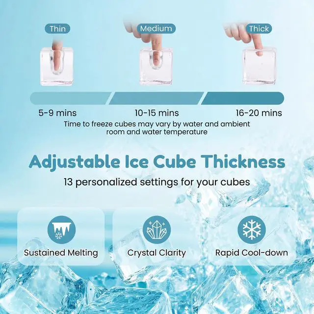 Alt view image 2 of 7 - ARLIME Countertop Ice Maker with External Tank, Self-Cleaning Ice Machine
