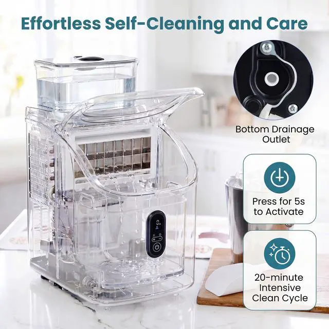Alt view image 4 of 7 - ARLIME Countertop Ice Maker with External Tank, Self-Cleaning Ice Machine