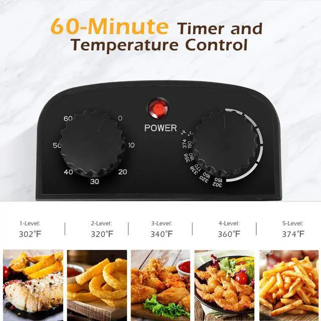 Alt view image 2 of 7 - ARLIME Deep Fryer with Basket, 3.2 Qt/3L Electric Fryer with Adjustable Temperature & Timer, Removable Oil-Container & Lid w/View Window, Stainless Steel Small Deep Fryers for Home Use, Kitchen