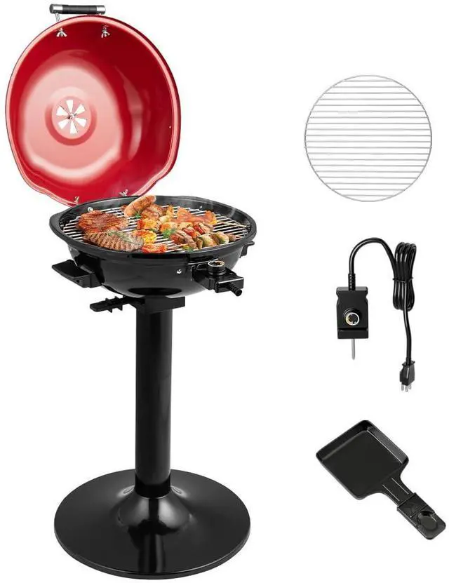 Main image of ARLIME Outdoor Electric Grill 1600W, Stand BBQ Grill for 15-Serving, Adjustable Temperature, Removable Greqase Tray, Portable Barbecue Grill for Camping Party Balcony Garden