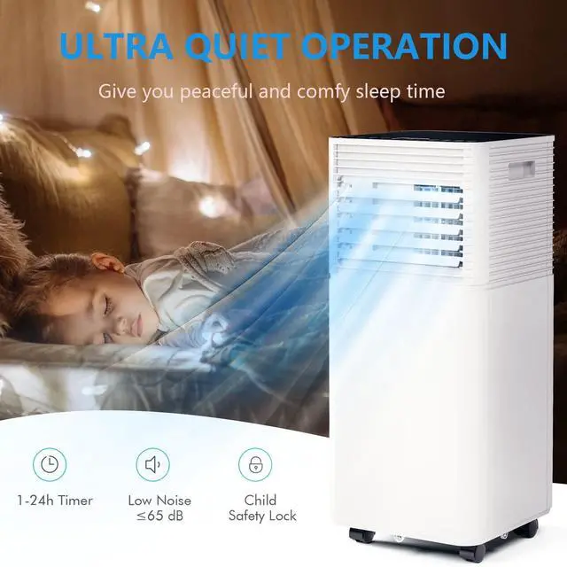 Alt view image 4 of 6 - ARLIME 8000 BTU Portable Air Conditioners, 3-in-1 AC Cools up to 250 sq. ft. Freestanding Air conditioner unit w/Fan & Dehumidifier, Remote Control, Window Mount Kits for Home Office