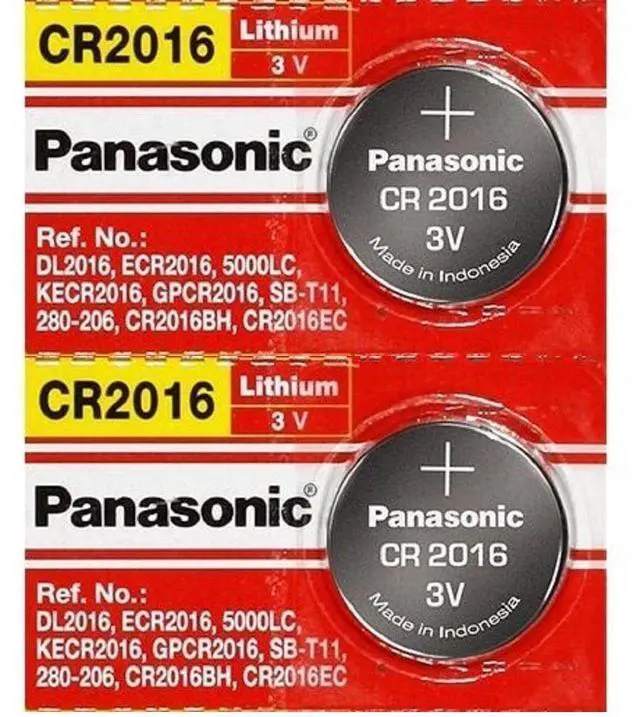 Main image of 2 x PANASONIC CR 2016 CR2016 CR 2016 LITHIUM COIN CELL Button Battery Exp 2030