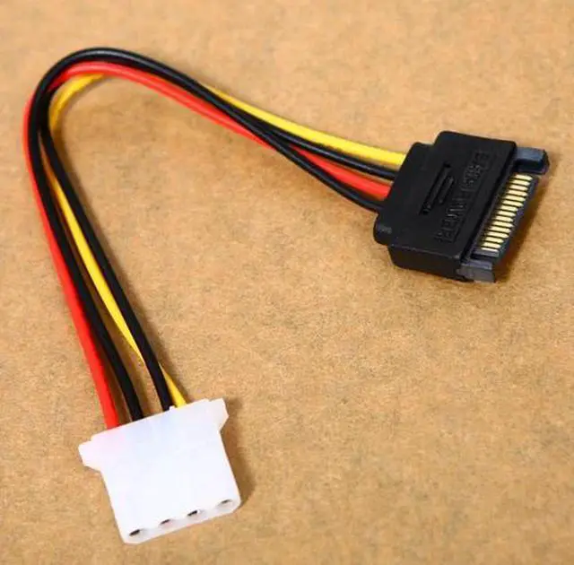 Alt view image 4 of 6 - Male Female 4-pin Power Drive Adapter adaptor Cable to Molex IDE SATA 15-pin 1PC
