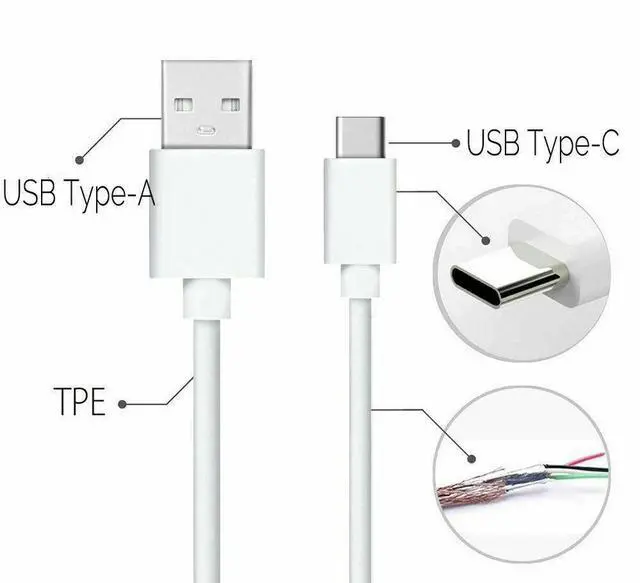 Main image of 5 FT USB Cable Type C Fast Charger For Samsung Galaxy S8 S9 S10 S20 Note 9 10 20