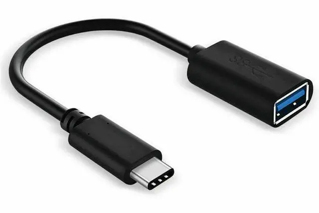Main image of USB-C 3.1 Type C Male to USB 3.0 Type A Female OTG Adapter Converter Cable Black
