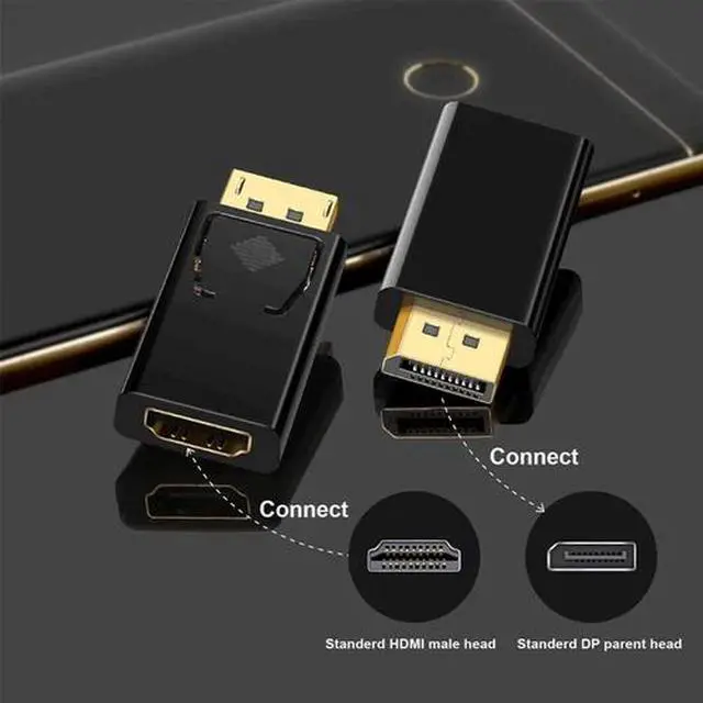 Alt view image 3 of 7 - Display Port Male to HDMI Male Female Adapter Converter DisplayPort DP to HDMI
